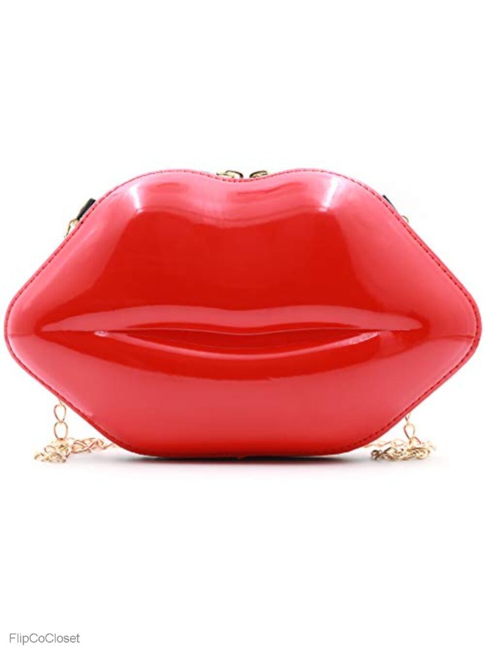 Novelty Lip Shaped PU Crossbody Purse for Women